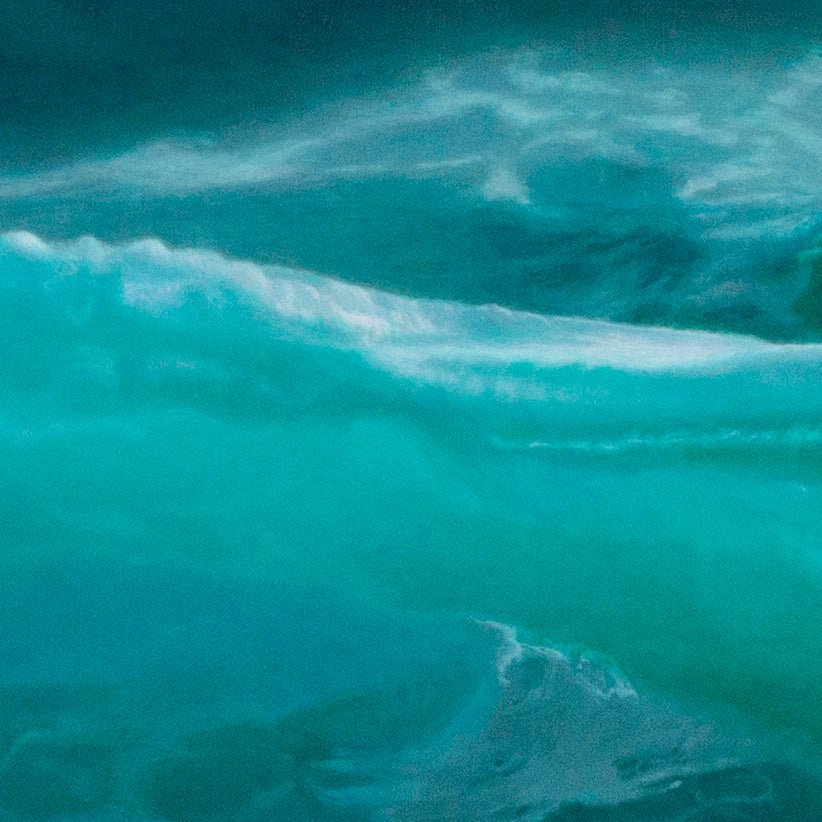 Large oval shaped original abstract painting for sale "The Wave" - Marcus Callum Artist