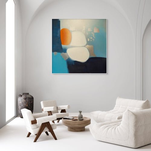 Framed art print of an abstract painting by award winning UK artist Marcus Callum