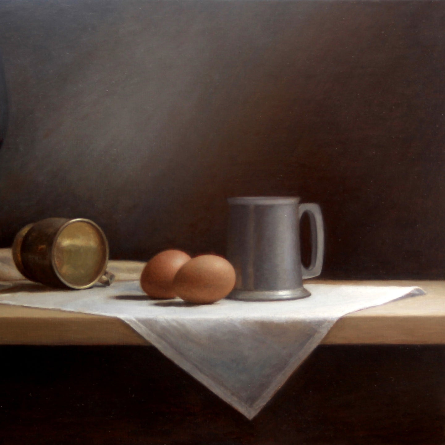 Original Painting: "Still Life with Wine, Eggs and Buddha"