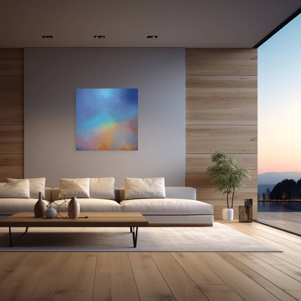 Fine Art Print for sale: "Aura Aurora" - in a large living room by Marcus Callum Artist