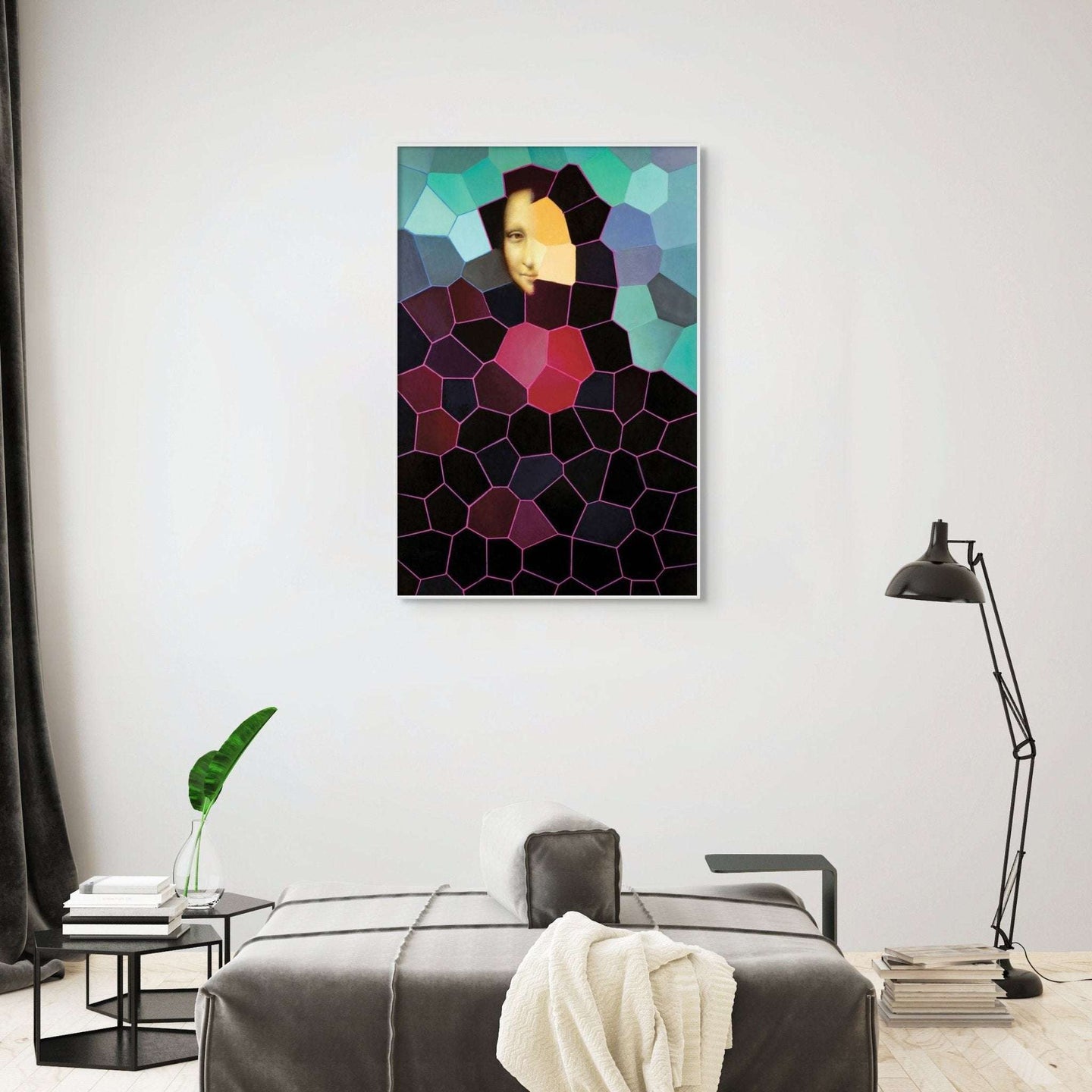 Framed fine art print by award winning UK artist Marcus Callum in a room settingFine Art Print: "Mona"