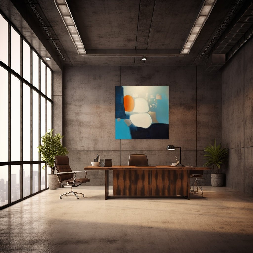 Original Abstract Painting in an office setting for sale by Marcus Callum Artist