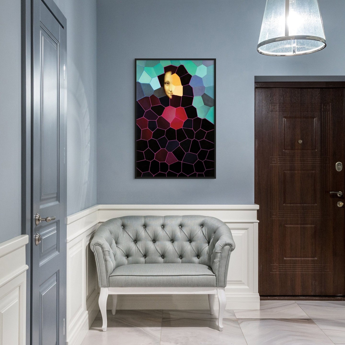 Original Geometric Fusion Abstract Painting for sale: "Mona" - Marcus Callum ArtistOriginal Painting: "Mona" (Available)