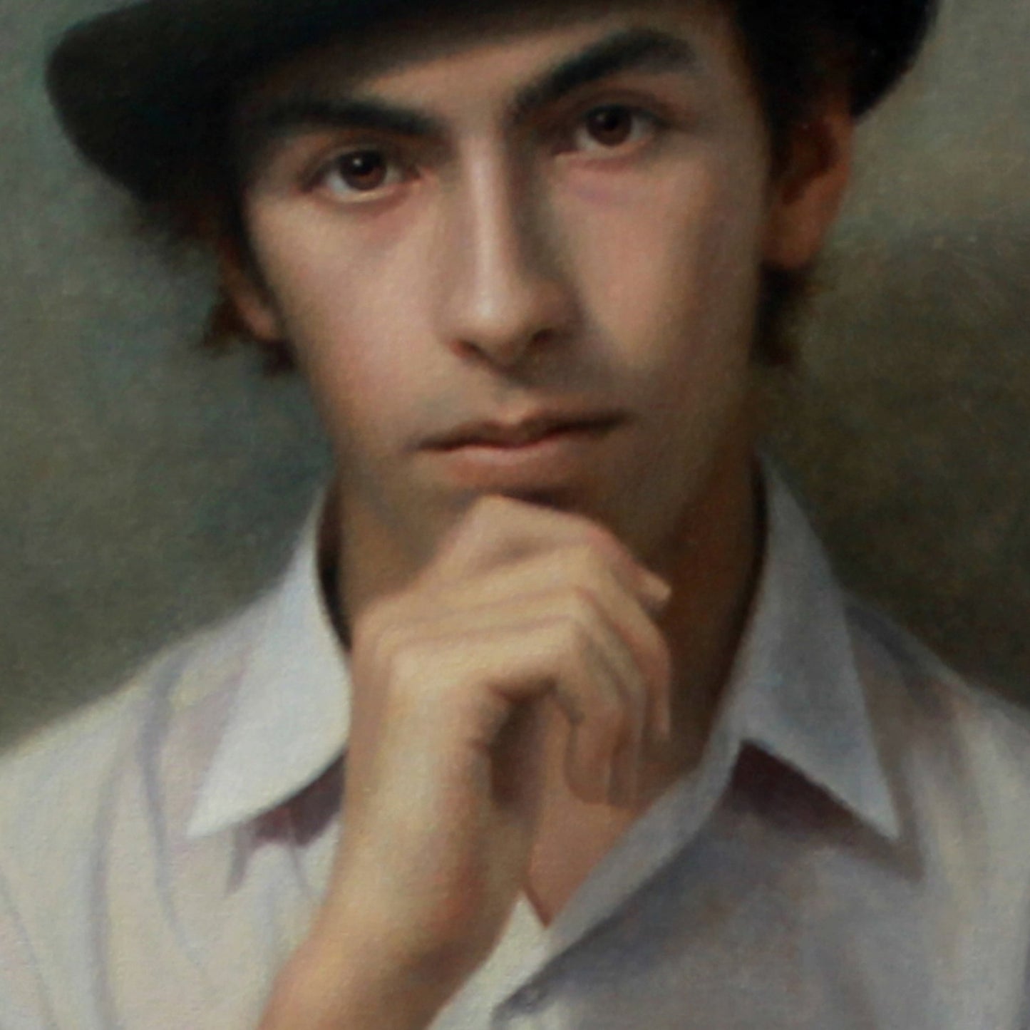 Commission a portrait artist, original oil painting for sale "Portrait of the Artist as a Young Man" by Marcus Callum Artist