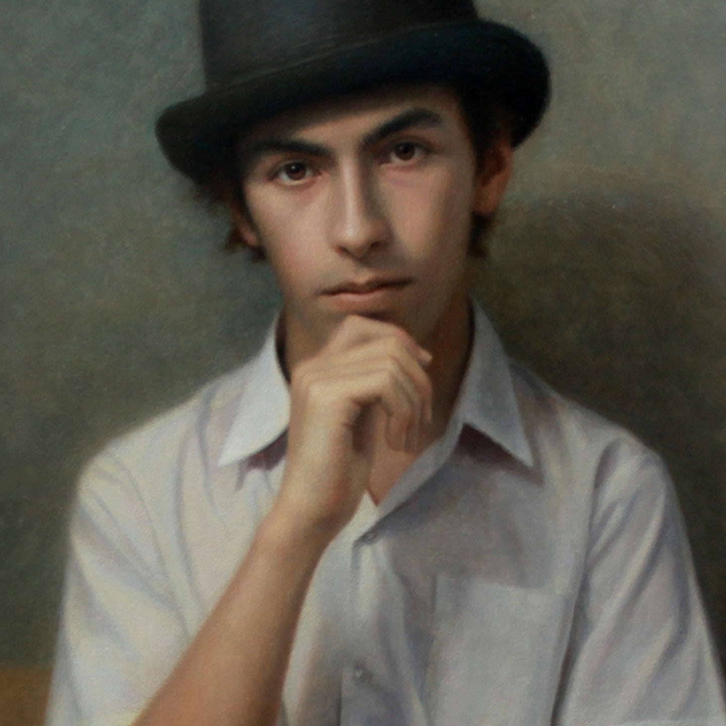 Commission a portrait artist, original oil painting for sale "Portrait of the Artist as a Young Man" by Marcus Callum ArtistOriginal Painting: "Portrait of the Artist as a Young Man" (Available)